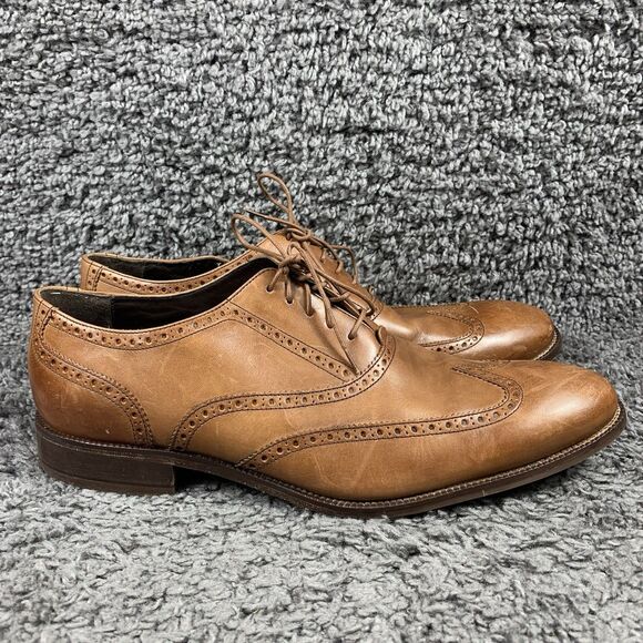 Cole Haan Williams Wingtip Oxford Size 15 Shoes Brown Leather C12210 - Picture 3 of 8
